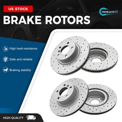 12.91″ Front 12.99″ Rear Drilled Brake Rotors for BMW X3 2011-2017 X4 2015-2018