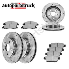 Front & Rear Drilled Brake Rotors Brake Pads Kit for INFINITI G35 2003-2004 3.5L