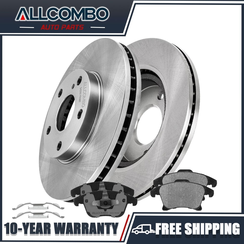 Front Brake Rotors and Ceramic Pads Kit for 2013 2014 2015 2016 Lincoln MKZ