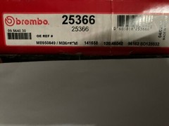 25366 2 Brembo Front Brake Rotors fits Chrysler Dodge Eagle Mitsubishi Plymouth