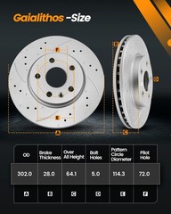 Front Drilled Brake Rotors & Ceramic Pads For Dodge Nitro Liberty 2008 – 2012