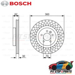 Bosch 0986479578 Brake Disc Single 62 mm Fits Land Rover Discovery 2011-2017