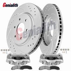 Front Rotors + Calipers Brake Pads for Ford Expedition F-150 Lincoln Navigator