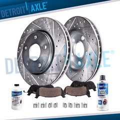 Front DRILLED SLOTTED Rotors and Ceramic Brake Pads for Toyota Rav4 Brake Kit