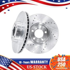 FRONT 13.07 inch(332mm) Drilled Slotted Brake Rotors for 2011 – 2018 BMW X5 X6