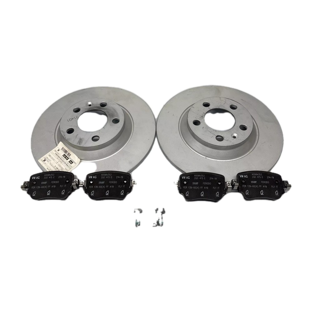 Polo GTI/Audi A1 2018-on Rear 272mm Brake Disc & Pad Set. 2Q0615601G Genuine