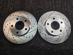 (QTY 2) A-Premium BRS54011 Disc Brake Rotor Front Drilled and Zinc Plated