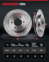 Rear Disc Rotors Brake Pads for 2007 – 2017 Ford Expedition Lincoln Navigator