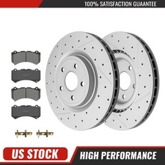 Front Brake Disc Rotors & Ceramic Pads Kit for Dodge Durango Jeep Grand Cherokee