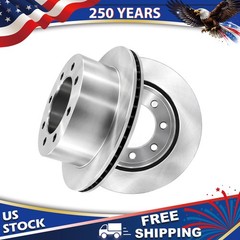 8 Lugs Rear Disc Brake Rotors and Brake Pads Kit for Dodge Ram 2500 3500 2WD 4WD