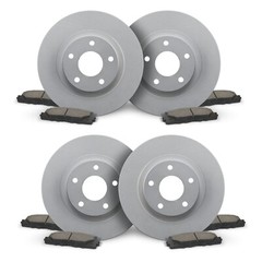 Front & Rear Geomet Brake Rotors + Pads for Chrysler 200 Jeep Patriot Compass