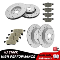 Front Rear Brake Rotors + Ceramic Pads for Ford Edge Lincoln MKX 2016 – 2018