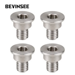 BEVINSEE 4X Stainless Steel Brake Rotor Set Screw Retaining 34211161806 For BMW