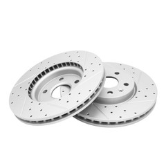 321mm Front Drilled Rotors Brake Pad for GMC Terrain Chevy Impala Equinox Allure