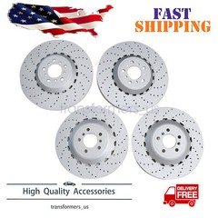 New For BMW F06 F10 F12 M5 M6 Front & Rear Vented & Drilled Disc Brake Rotors US