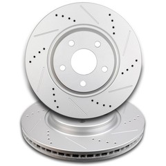 Front Discs Brake Rotors For Chevrolet Classic Pontiac G5 Slotted Drilled 2pcs