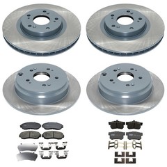 DuraGo Front Rear Disc Brake Rotors TRW Ceramic Pads Kit for CRV 2.4L RDX 2.3 L4