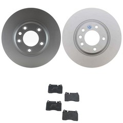 SHW Front 350mm Rotors Hella Low-Met Disc Brake Pad Kit For Touareg Base TDI VR6