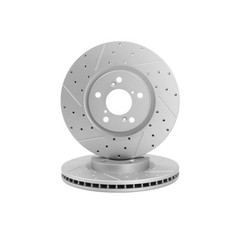 Front & Rear Drilled Rotors + Ceramic Brake Pads for Honda Pilot Acura MDX ZDX