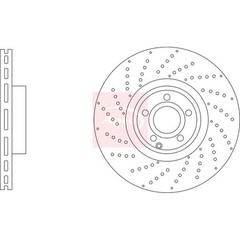 Apec Red Vented Brake Disc – DSK4232 – Fits Vauxhall Front – OE Quality