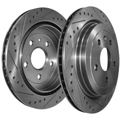 2pcs Rear Drilled Brake Rotors for Chevrolet Camaro 2010-2015 Cadillac CTS 08-19