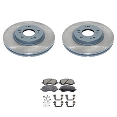 DuraGo Front Rotors Akebono ProACT Ceramic Brake Pads Kit For Compass Outlander