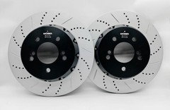 Pair Two Pieces Fixed Front Disc Brake Rotor For BMW M3(2001-2006) M5(2000-2003)