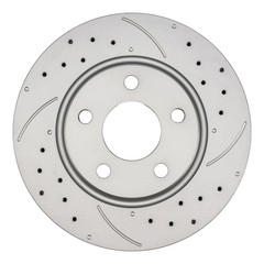 Front Drilled Slotted Zinc Plated Brake Rotors For 2005-2007 Buick LaCrosse