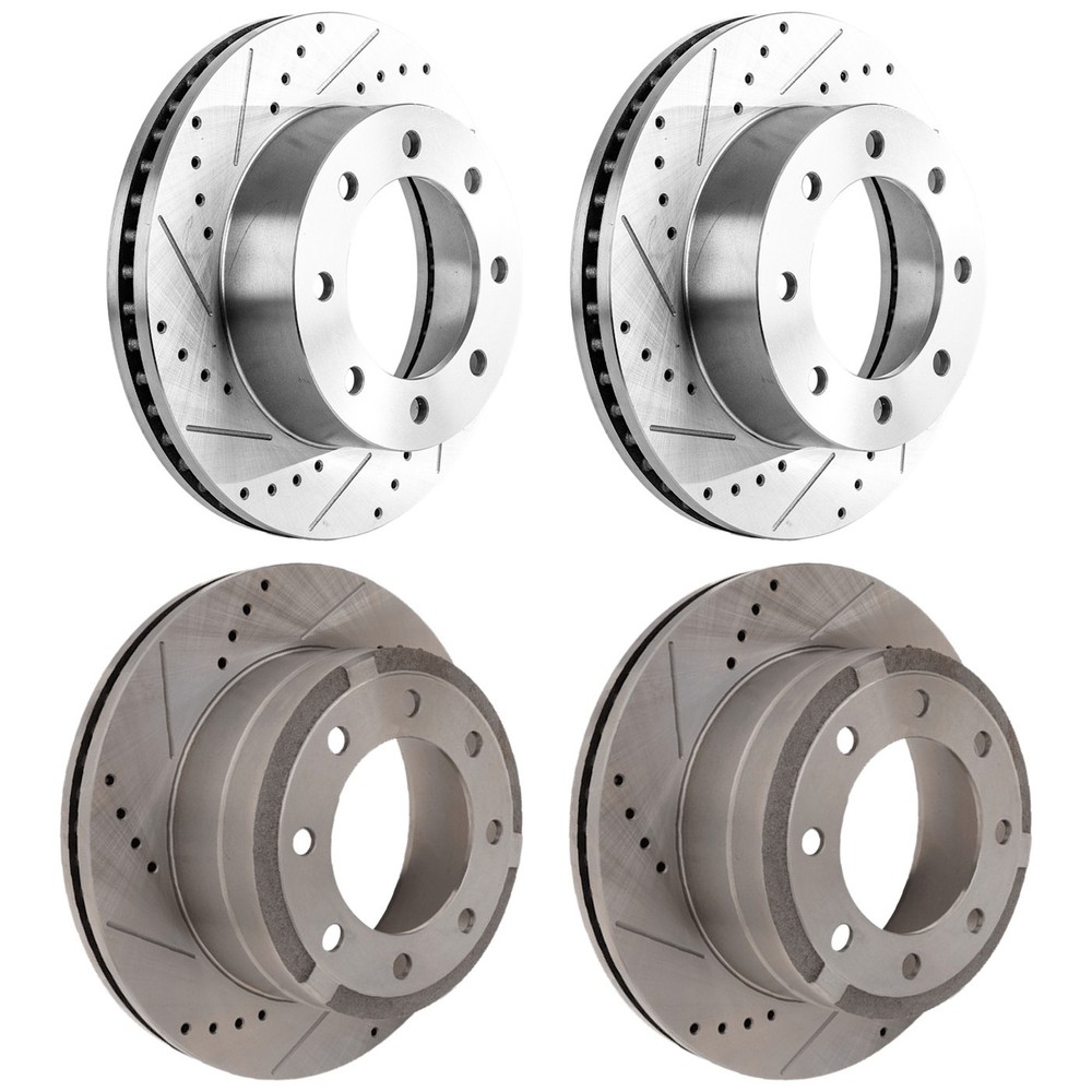 Front & Rear Brake Disc Rotors for F250 Truck F350 Ford F-250 Super Duty F-350