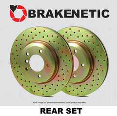 REAR SET BRAKENETIC Sport Cross Drilled Brake Disc Rotors Ascent BNS47041.CD