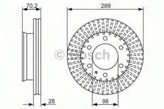 Bosch Brake Disc Single Front Diameter 288.5mm 98mm Vented 28mm 0986479711