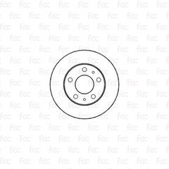 Brake Disc Rotors For Peugeot Boxer Front Axle Abtex BD427V