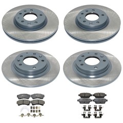 DuraGo Front Rear Disc Brake Rotors TRW Ceramic Pads Kit for Mazda 6 i S 06-07