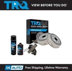 TRQ Rear Brake Drum & Shoe Kit Sides w/Chemicals