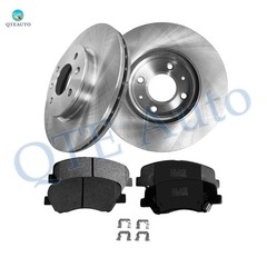 Set 6 Front 256mm Brake Disc Rotors-Ceramic Brake Pad Kit For 2012 KIA RIO EX LX