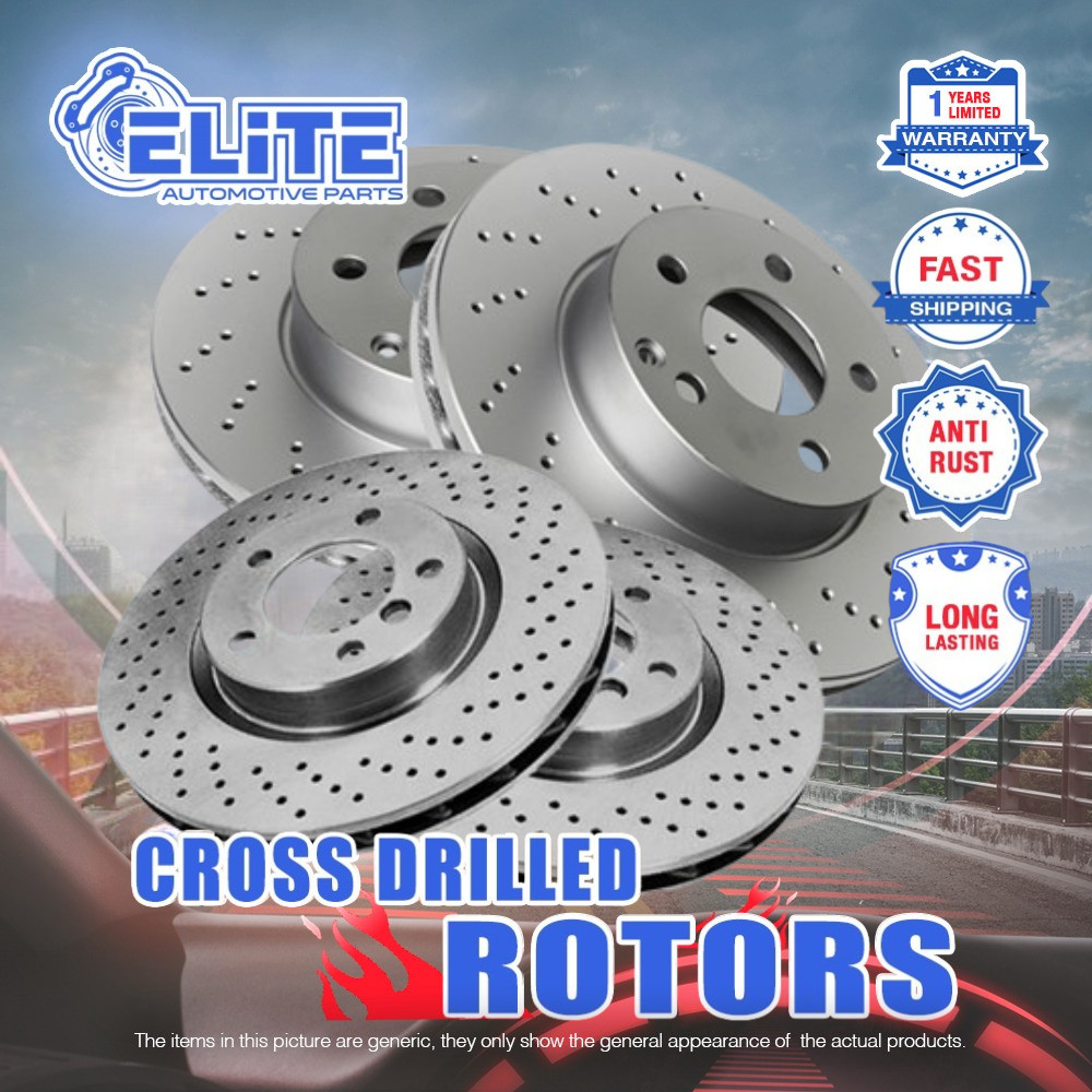 F+R Drilled Rotors for (02-06) Camry 296mm (USA Unit)