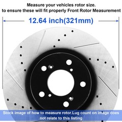Front Black E-coating Brake Rotors For Chevy Equinox Impala Terrain 2015-2017 LT