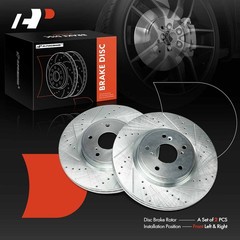 A-Premium Front Side Drilled Brake Rotor for Honda CR-V 17-23 Civic Accord Acura