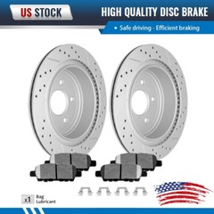 For Nissan Murano Pathfinder Quest Infiniti FX35 Rear Brake Rotors + Brake Pads
