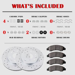 320mm Rear Solid Rotors Ceramic Pads for Dodge Charger Challenger Chrysler 300