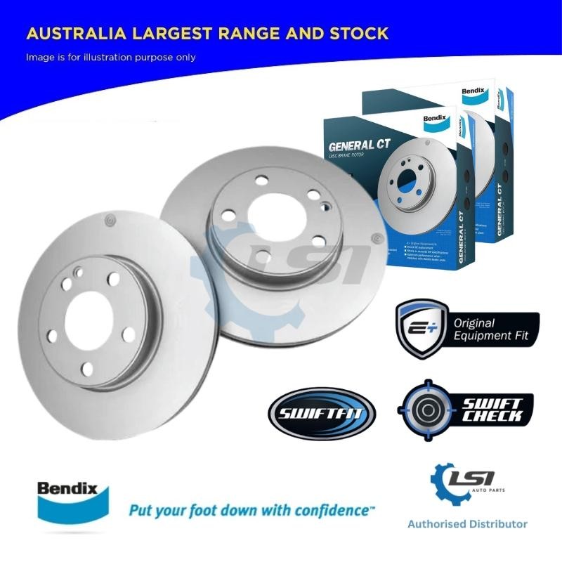 Bendix Front Brake Disc Rotors for Honda CRV RE4 2.4L 10/2006-10/2012 296mm