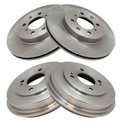 Front & Rear Brake Rotors Set Fits Honda