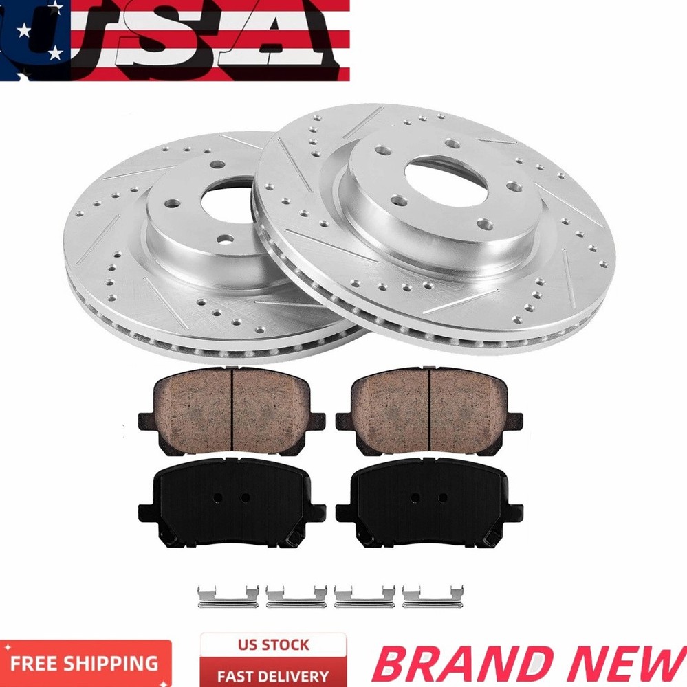 Front Rotors Ceramic Pads for 2011-2020 Jeep Grand Dodge Durango Cherokee