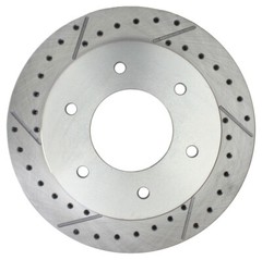C10 6 Lug Rear Disc Brake Conversion Kit Drilled & Slotted Rotors 1963-1970