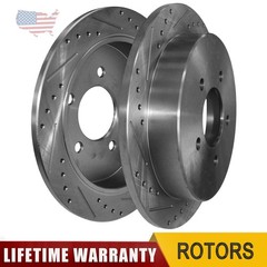 2pcs Rear Drilled Disc Brake Rotors for Ford F-150 Expedition Lincoln Navigator