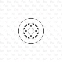Brake Disc Rotors For Vauxhall Agila Front Axle Abtex BD1003S