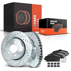 Front Drilled Rotors & Ceramic Brake Pads for Dodge Nitro 2007-2011 Jeep Liberty