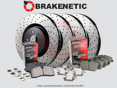F&R BRAKENETIC Premium Drilled Brake Rotors + Ceramic Pads 56.35007.21