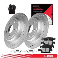 Rear Brake Rotors Ceramic Pads For 2011-2020 Jeep Grand Cherokee Dodge Durango