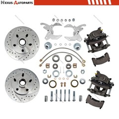 For Ford Cars 54-56 drilled and slotted rotors 11″ Disc Brake Conversion Kit New